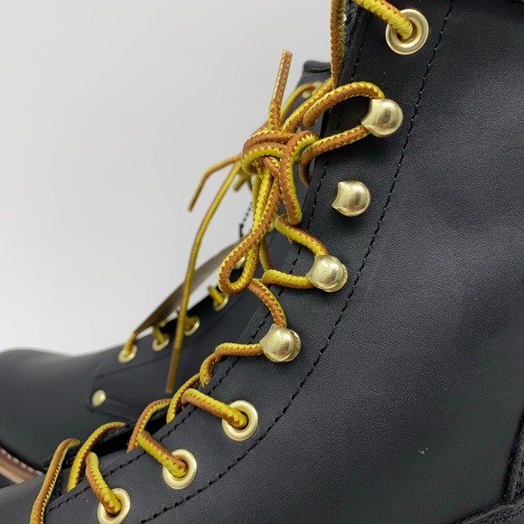 Georgia Boot Men's Logger 8" Black Non Steel-Toe Work Oily Black 12 WIDE New - Picture 6 of 7